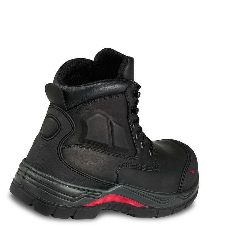 Red Wing King Toe® ADC 6-inch Safety Toe Men's Waterproof Boots Black | ZA 412JPQ